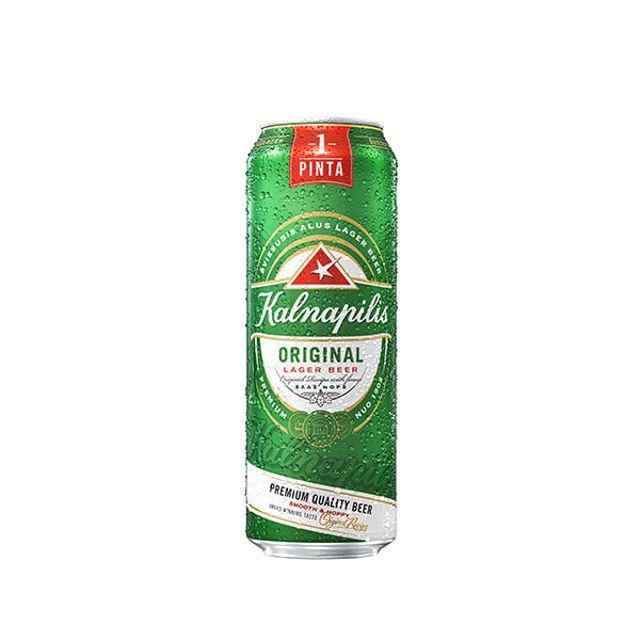 Пиво kalnapilis Original солодовое светлое пастеризованое 5% жб 0.568л (4770477227595)