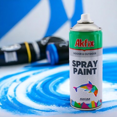 AKFİX SPREY BOYA FLORESAN MAVİ 400ML GW.380GR (6)