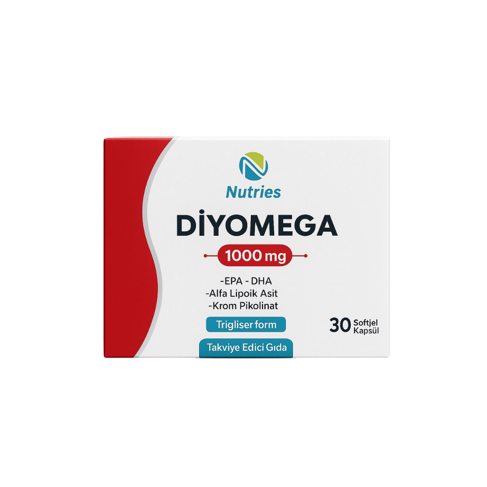 NUTRİES DİYOMEGA 1000 mg 30 SOFTJEL KAPSÜL