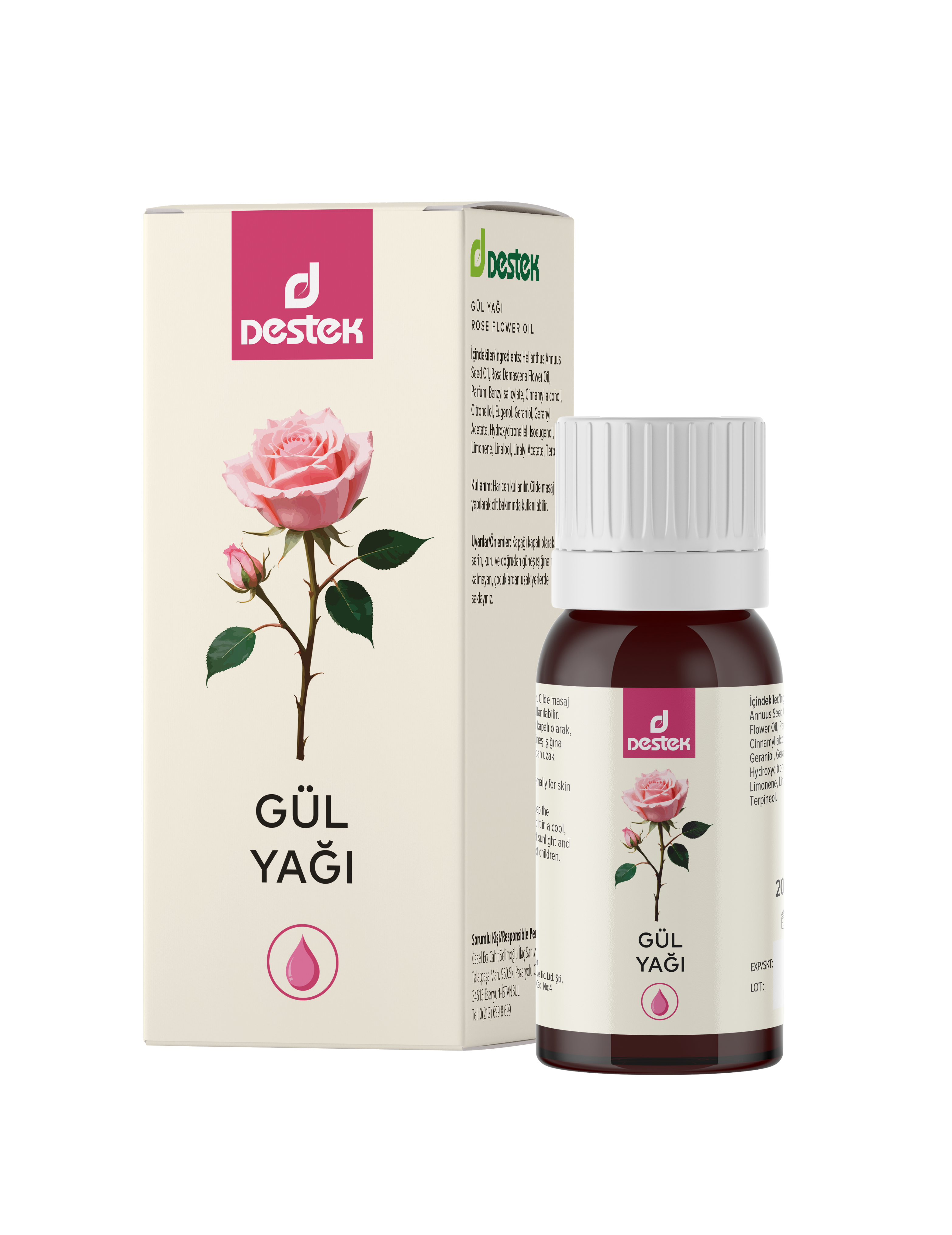 DESTEK GÜL YAĞI 20 ML