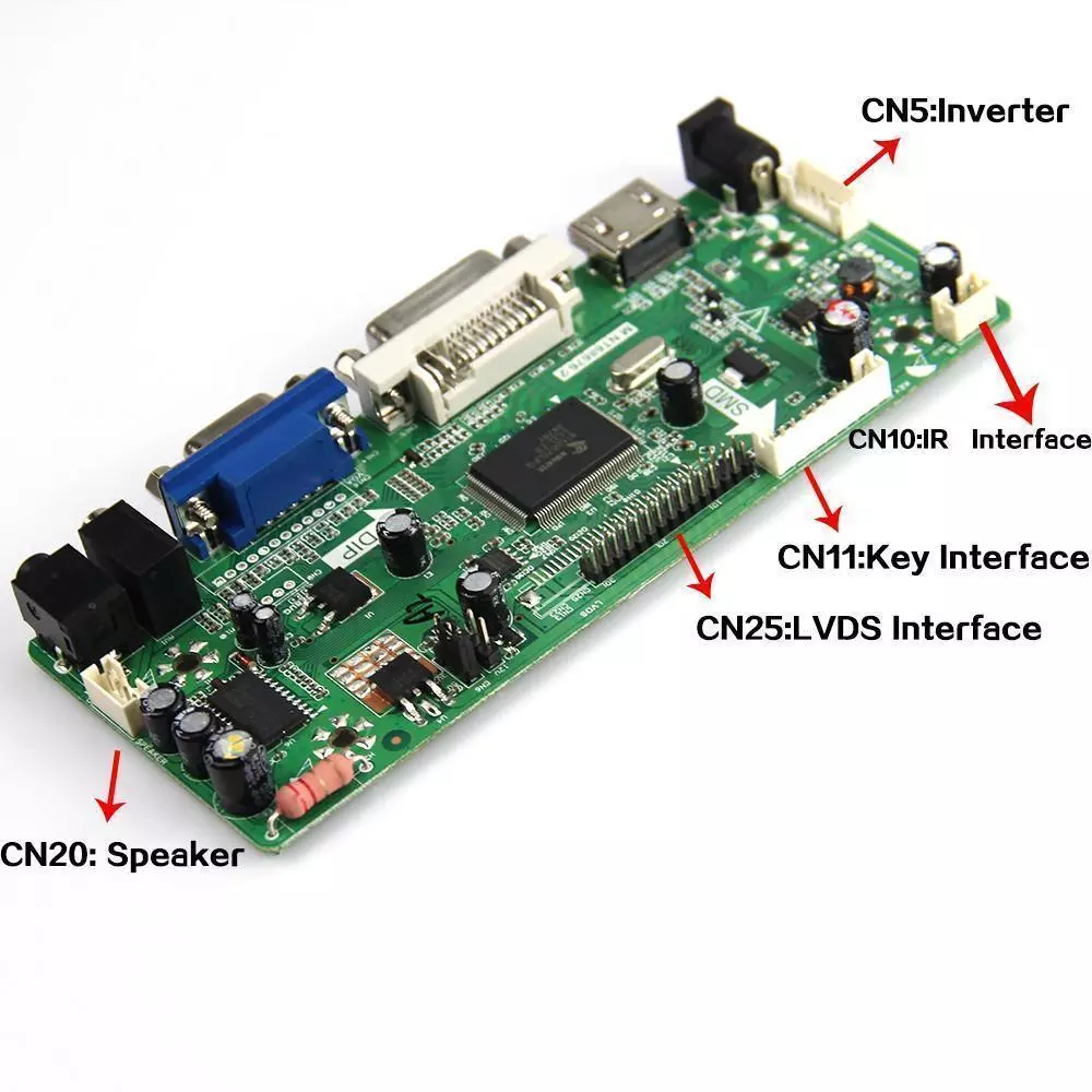 M.NT68676.3 Monitör Controller Card VGA*HDMI*DVI 12V 5A
