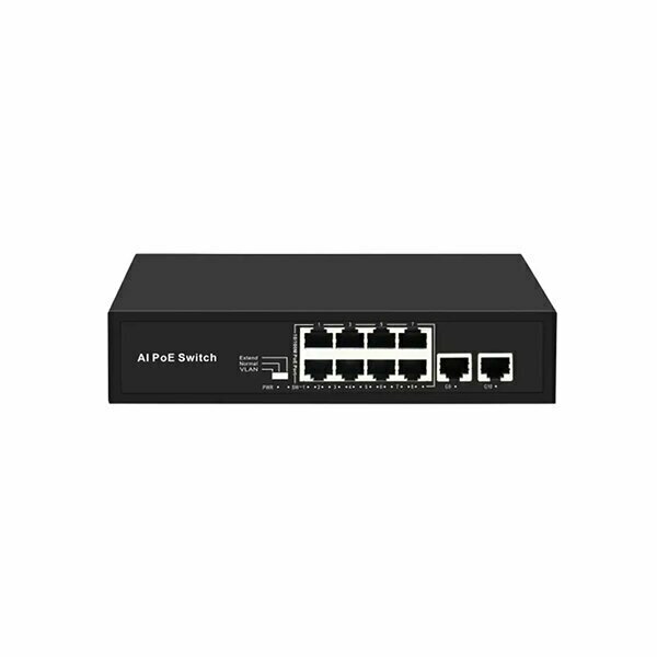 Uranium POE-8002-96W 8 Port 10/100 + 2 Port 10/100 RJ45 Uplink Watch-dog POE Switch (realtek Chipset)