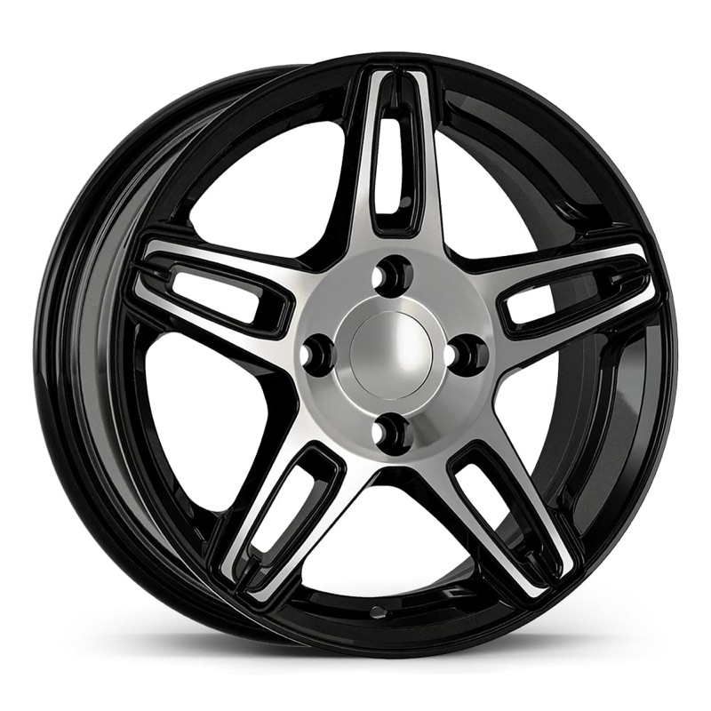 6.0X15 4X100 15281 ET35 67.1 GLOSS BLACK DIAMOND