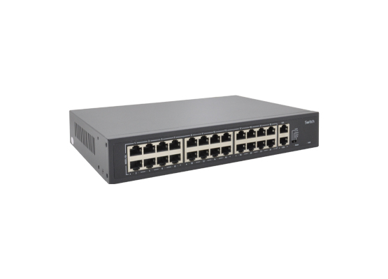 VIDEOPARK VP-24P-2UPG 24 PORT POE + 2 PORT GBİT UPLINK 300W POE SWITCH DAHİLİ POWER