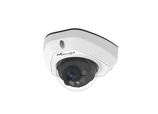 MILESIGHT MS-C5373-PD 5.0 MP 2,8 MM LENS AI H265+ 4 ARRAY LED IR DOME IP KAMERA DAHİLİ MİKROFON, SES I/O, ALARM I/O, 12V