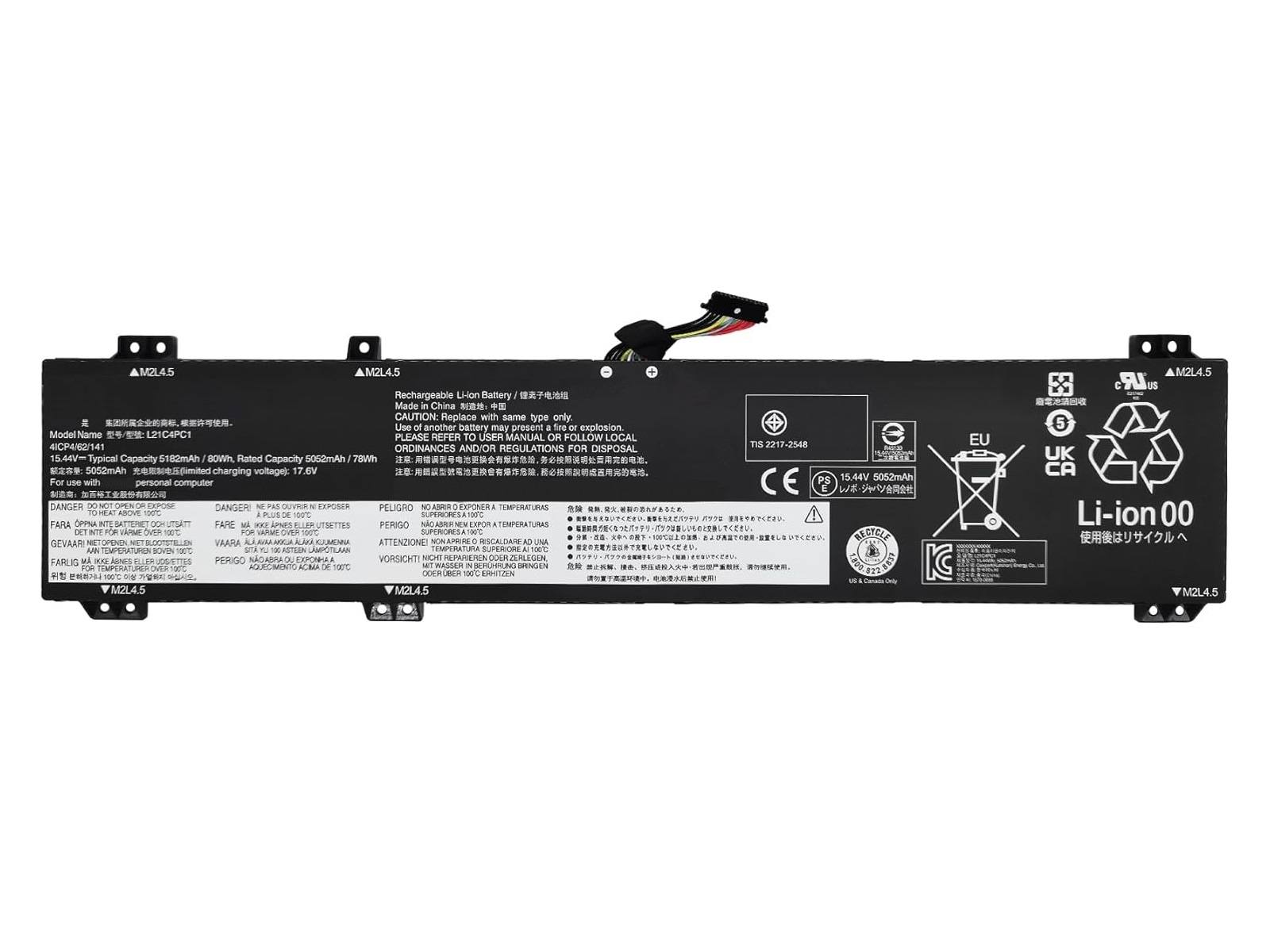Lenovo uyumlu Legion 5 Pro-16ARH7, L21C4PC1 Notebook Bataryası, Laptop Pili / RLL-202
