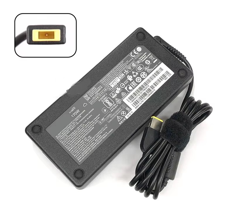 Lenovo uyumlu 20V 8.5A 170W (Usb Tip) Notebook Adaptör, Şarj Cihazı (KARE uç) Square (Orjinal Üretici)