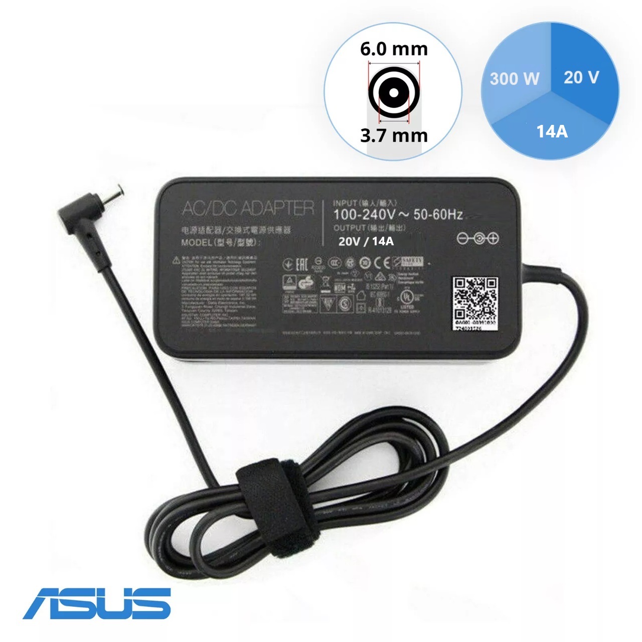 Asus Rog Uyumlu 20V 14A 280W Pinli Uç (6.0*3.7mm) Adaptör Şarj Cihazı (20V14A280W)