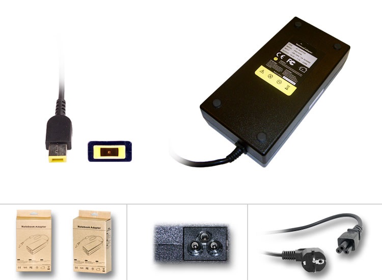 Lenovo 19.5V 7.7A Pinli Uç (Usb Tip) Notebook Adaptör, Şarj Cihazı SQUARE - 150W (KARE)