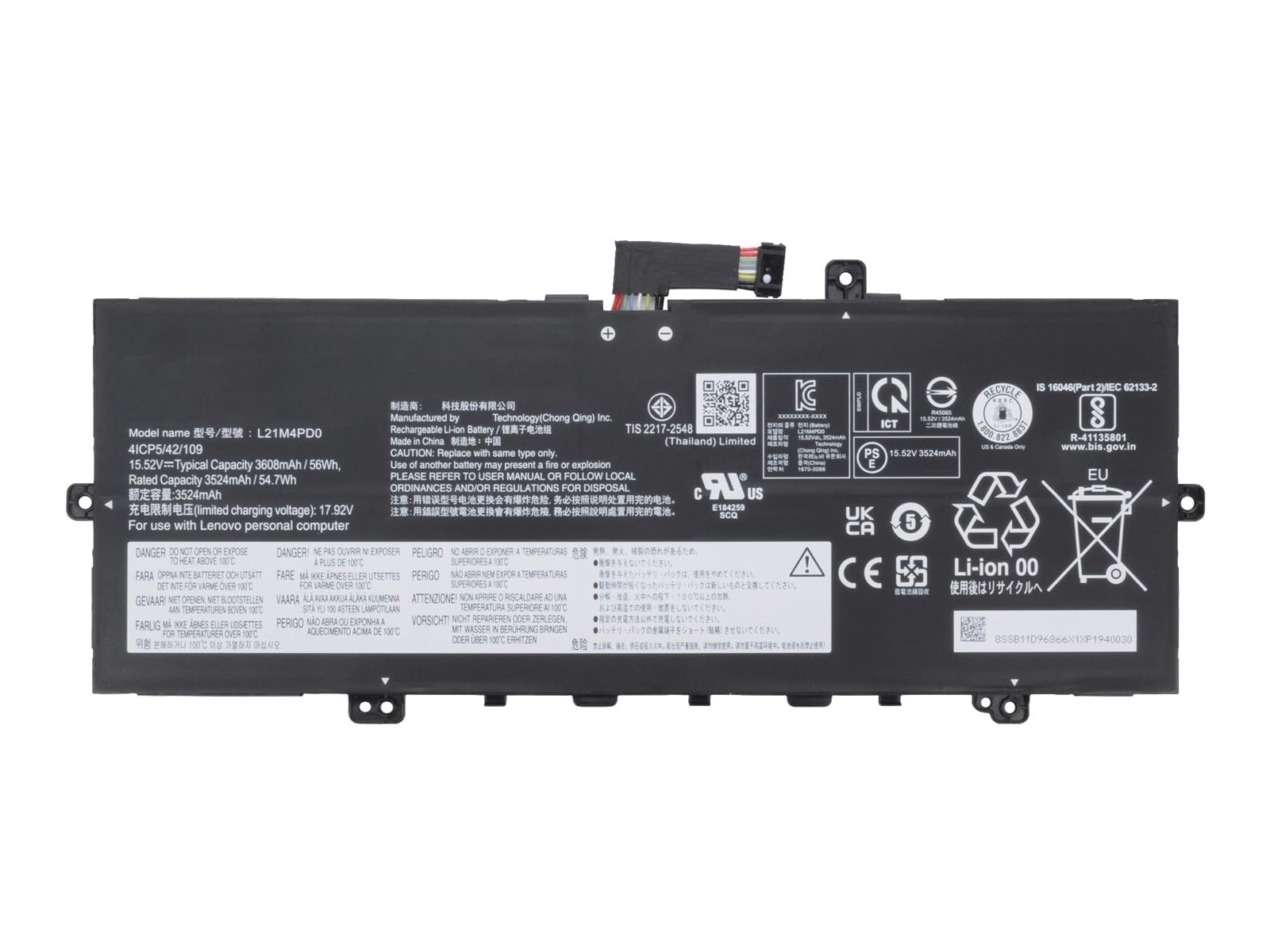 Lenovo ThinkBook 13x G2 IAP, L21M4PD0 Notebook Bataryası, Laptop Pili / RLL-197