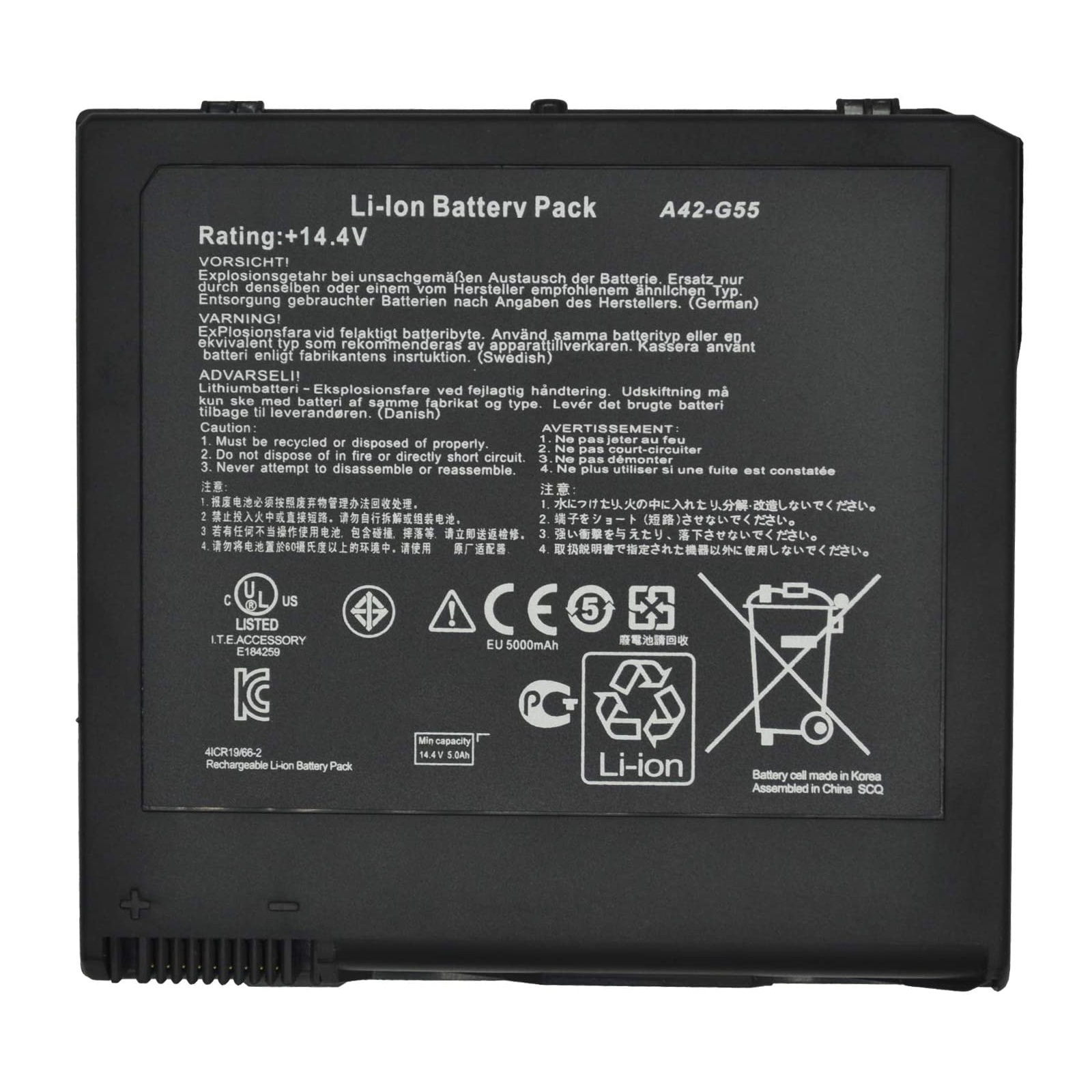 Asus G55V, G55Vw, A42-G55 Notebook Bataryası, Laptop Pili / RASL-103