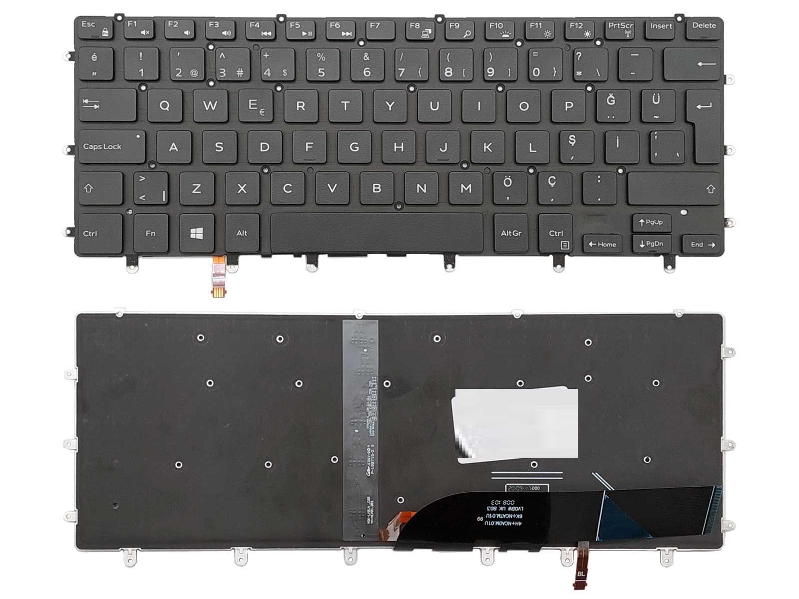 Dell inspiron 15 7558 Notebook Klavyesi, Laptop Tuş Takımı (Siyah TR) Işıklı / KL0997