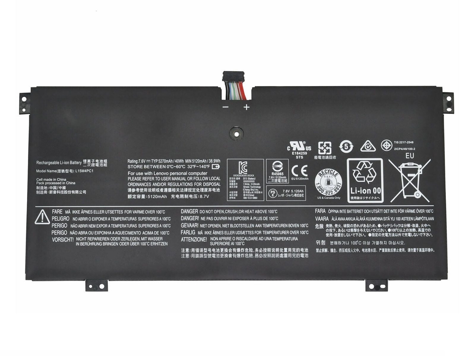 Lenovo IdeaPad Yoga 710-11IKB, L15M4PC1 Notebook Bataryası
