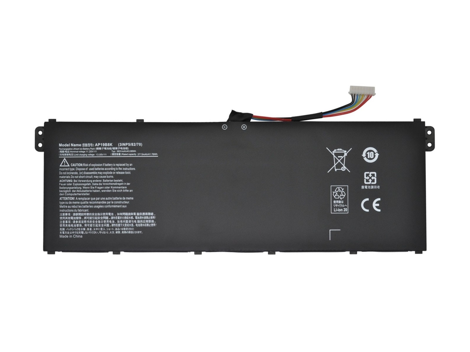 Acer Aspire AP19B8K 3-Cell Notebook Bataryası, Pili 3Cell, 3400mah (39Wh) / RACL-102