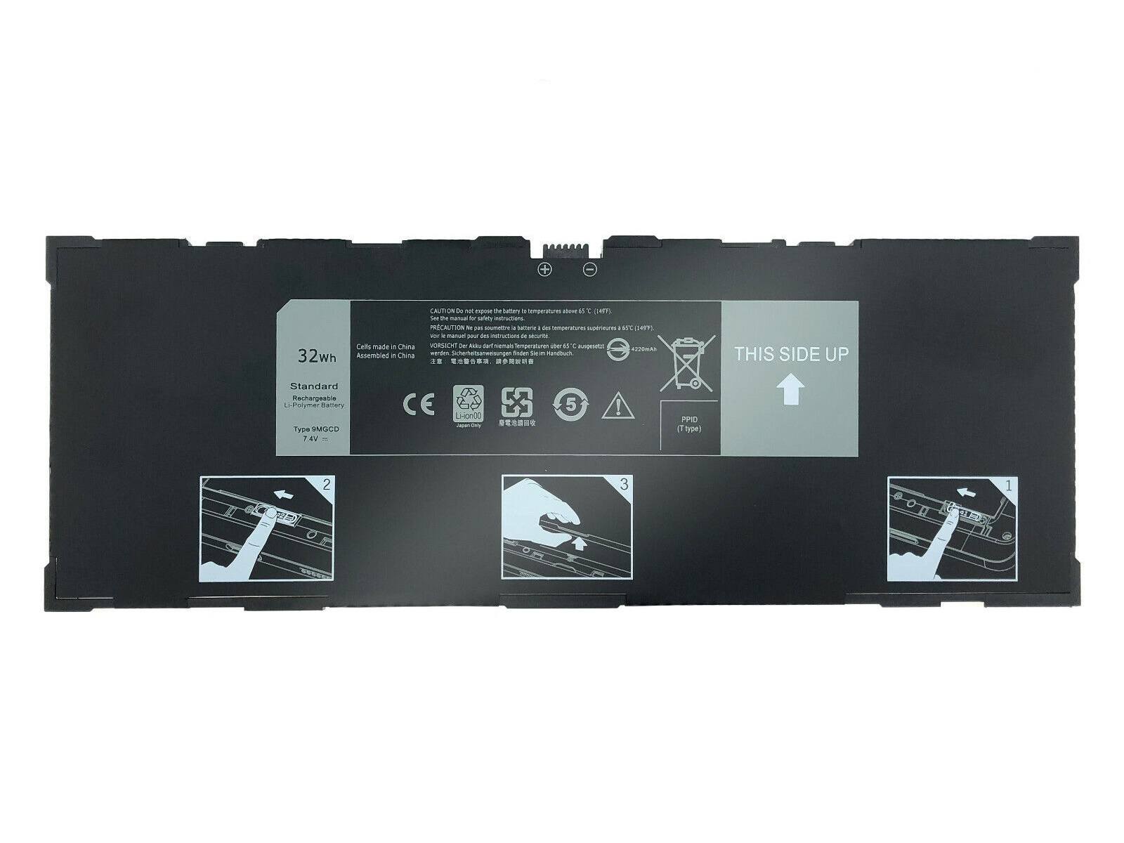 Dell Venue 11 Pro (5130), 9MGCD Tablet Notebook Bataryası, Laptop Pili / RDL-234