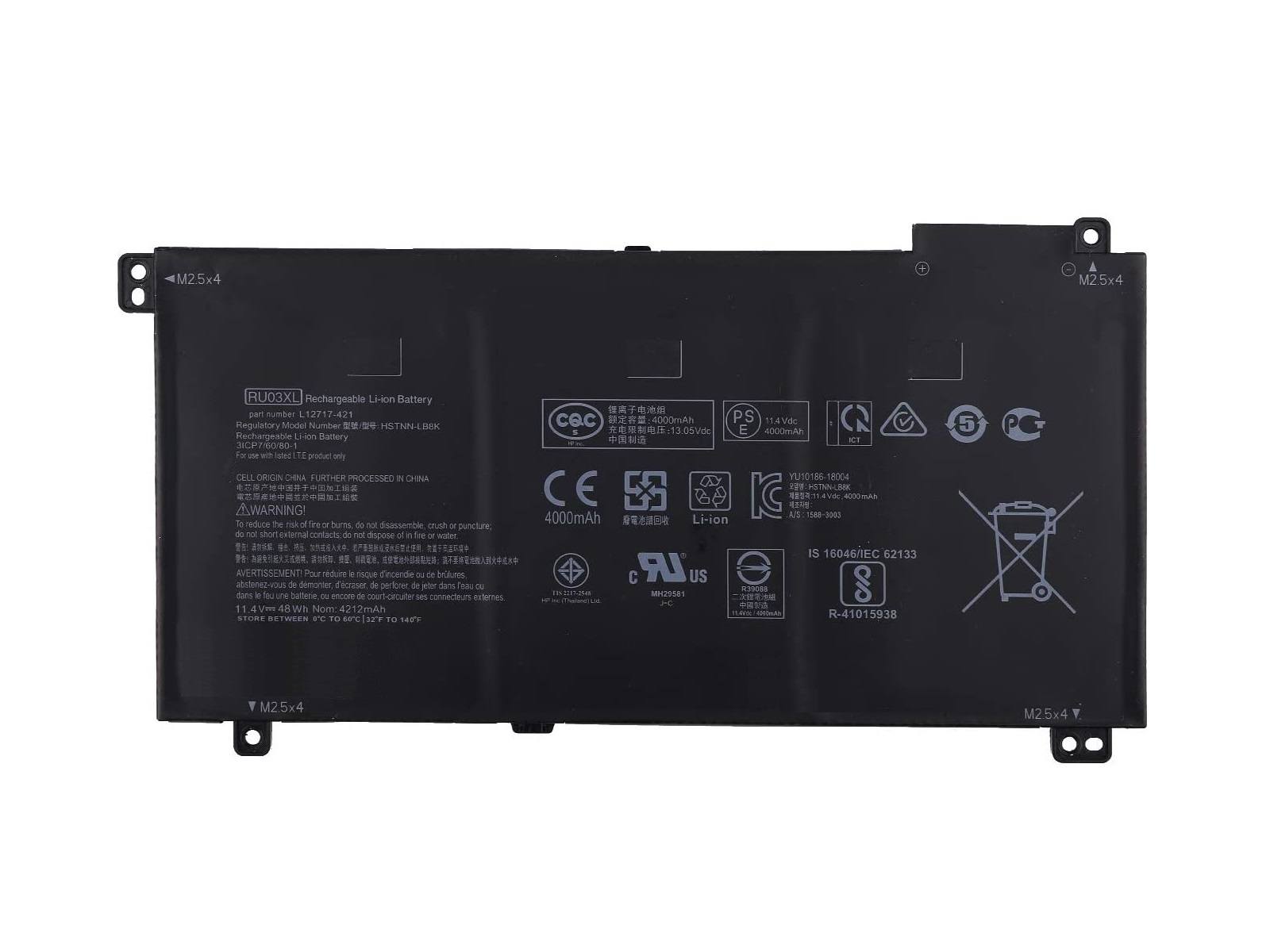 Hp ProBook x360 440 G1, RU03XL Notebook Bataryası