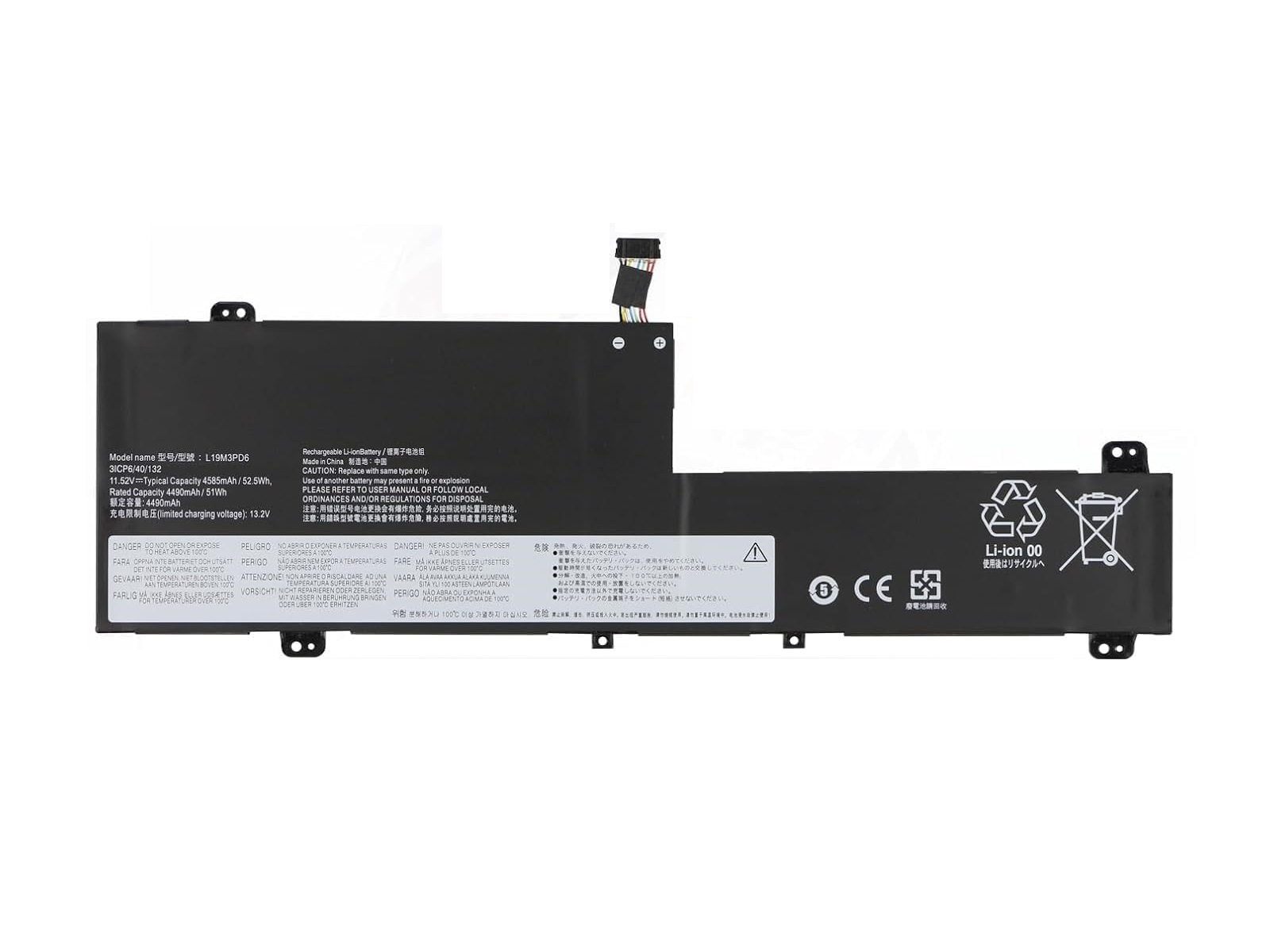 Lenovo Flex 5-14ALC05, L19M3PD6 L19L3PD6 Notebook Bataryası, Laptop Pili