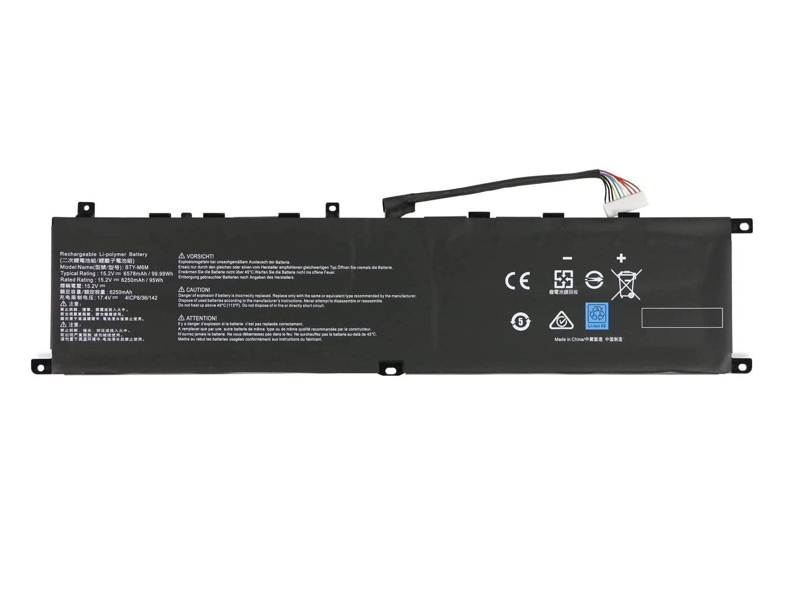 Msı GS66 GE66, BTY-M6M Notebook Bataryası, Laptop Pili / RMSL-033