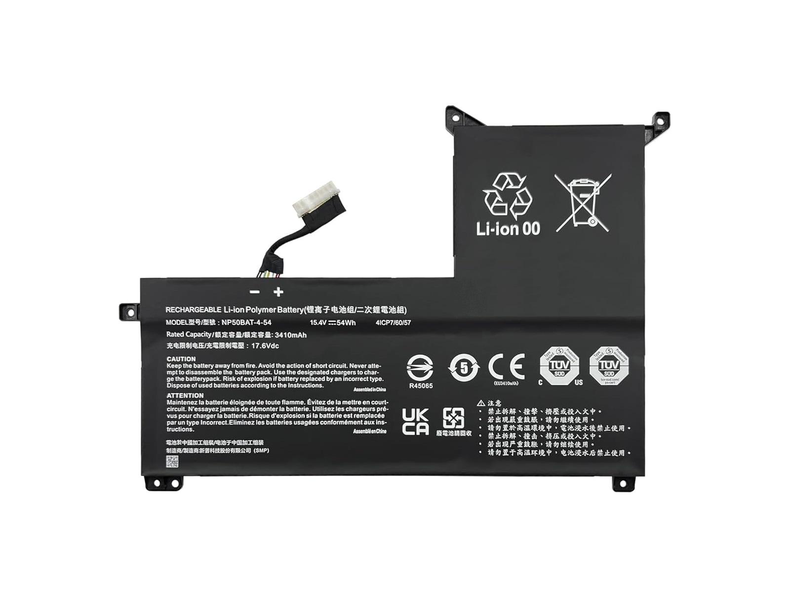 Clevo NP50BAT-4-54 Notebook Bataryası, Laptop Pili / RCEL-024