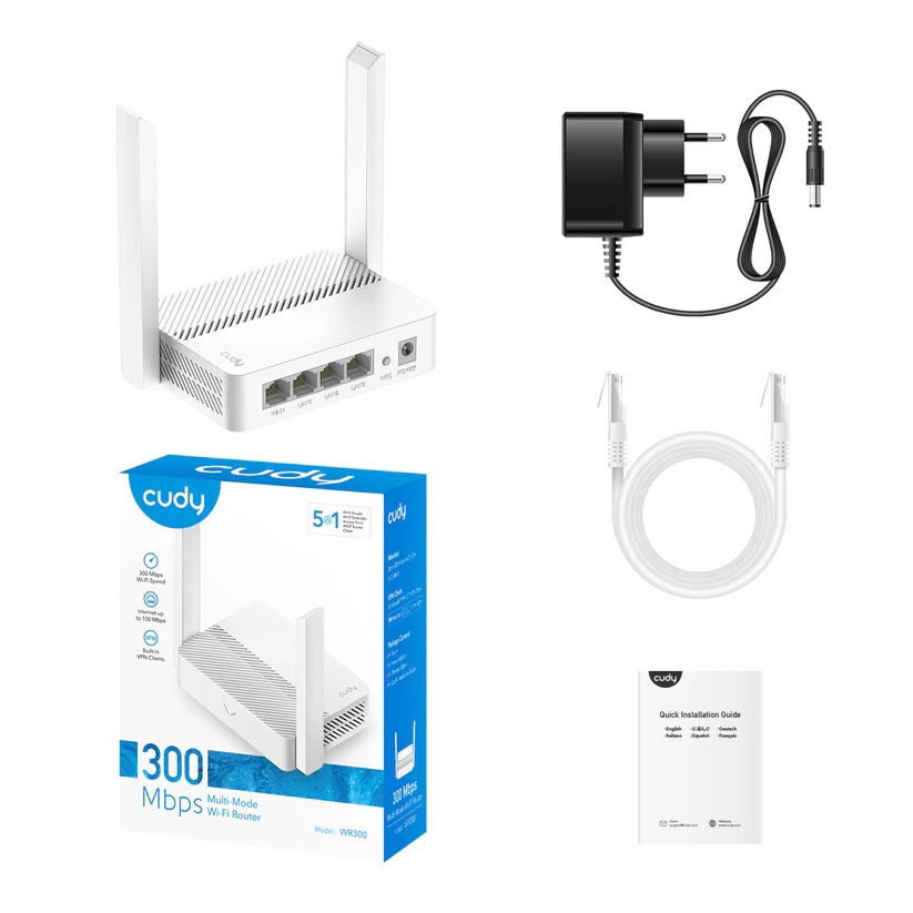 CUDY N300 WiFi Router WR300