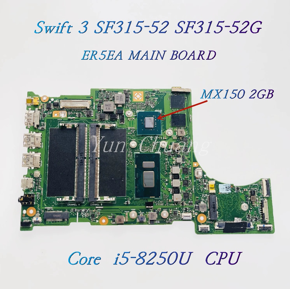 Acer Swift 3 SF315-52 SF315-52G (ER5EA) Notebook Anakartı, Mainboard (Cpu SR3LA, i5-8250U, GPU GeForce MX150 2G, N17S-G1-A1)