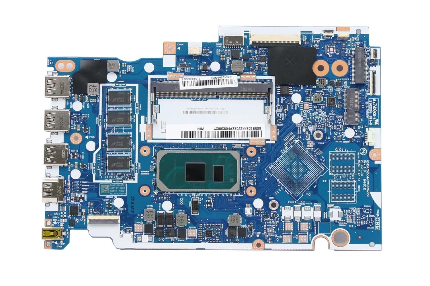 NM-D031 Lenovo ideaPad 3-14IIL05, 3-15IIL05 Notebook Anakartı, Mainboard SRGKK, CPU I3-1005G1 4G Ram O/B (Sıfır)