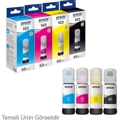 Epson Muadil T103 SİYAH ŞİŞELİ MÜREKKEP (70 ml) / 4'lü SET