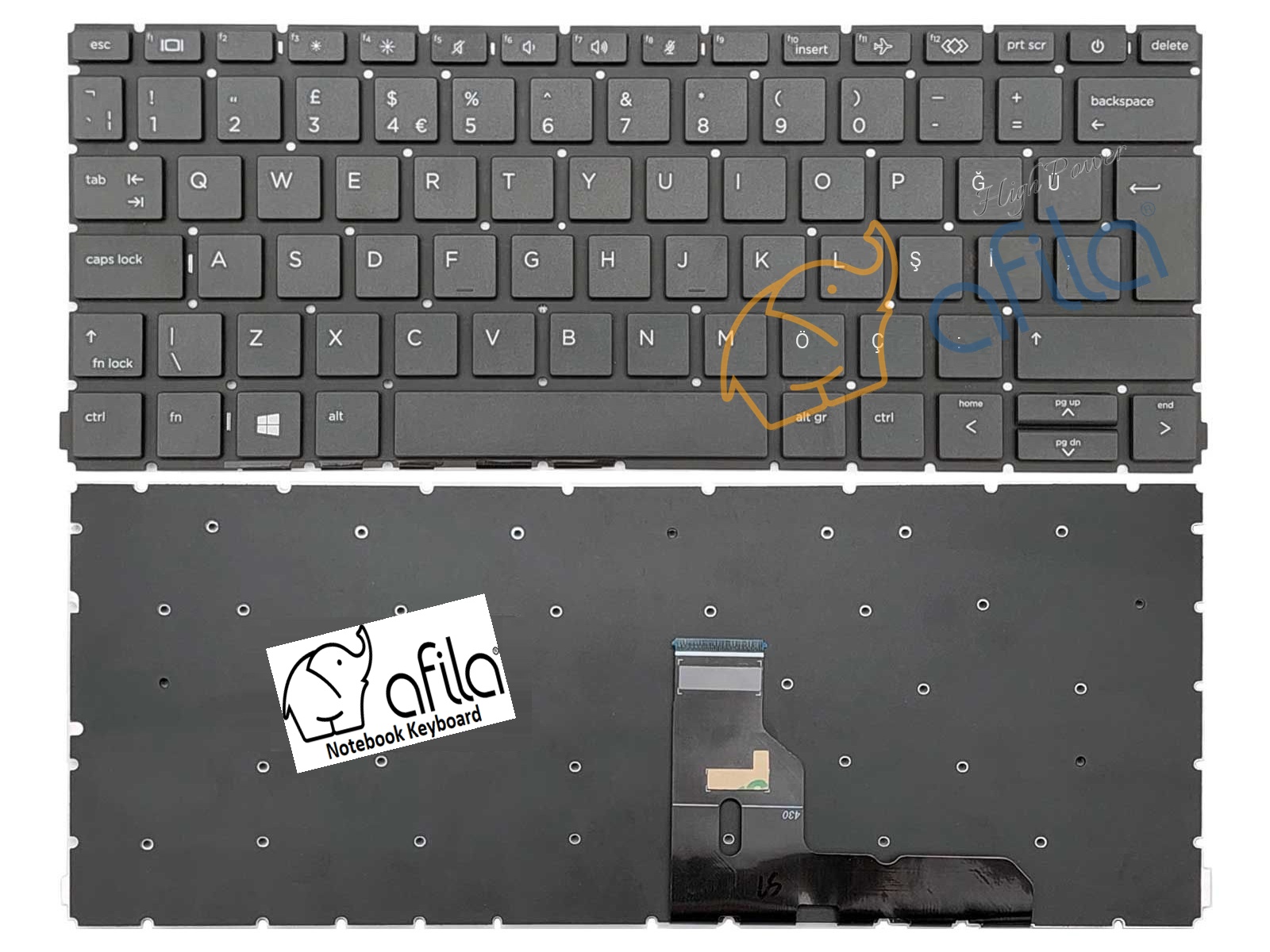 Hp ProBook x360 435 G7 Notebook Klavyesi, Laptop Tuş Takımı (Siyah TR)