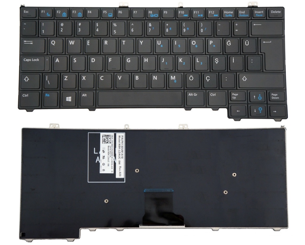 Dell Latitude E7240 E7440 Notebook Klavyesi - Siyah - TR / KL0022