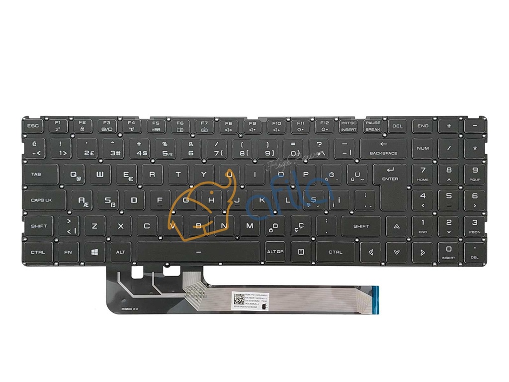 TFM17H36TQ98526 Notebook Klavyesi, Laptop Tuş Takımı (Siyah TR) - Non-Backlit / KL1072
