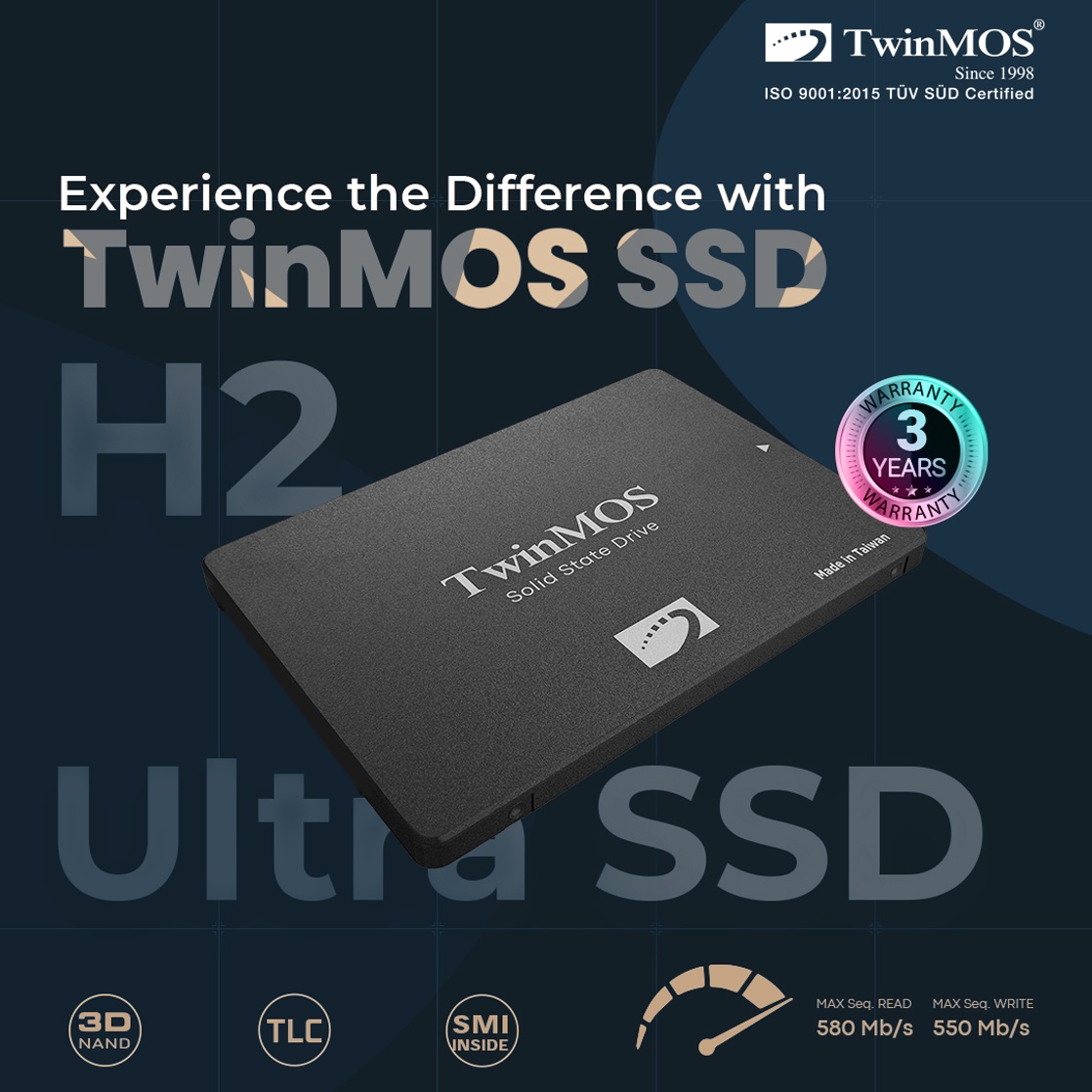 512GB TwinMos 2.5" SATA3 SSD 580/550 (TM512GH2UGL)