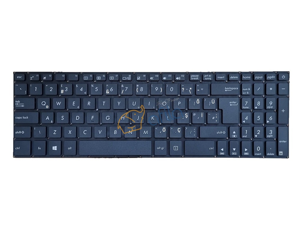 Asus VivoBook X705U Serisi Notebook Klavyesi, Laptop Tuş Takımı (Siyah TR) Büyük Enter / KL1157