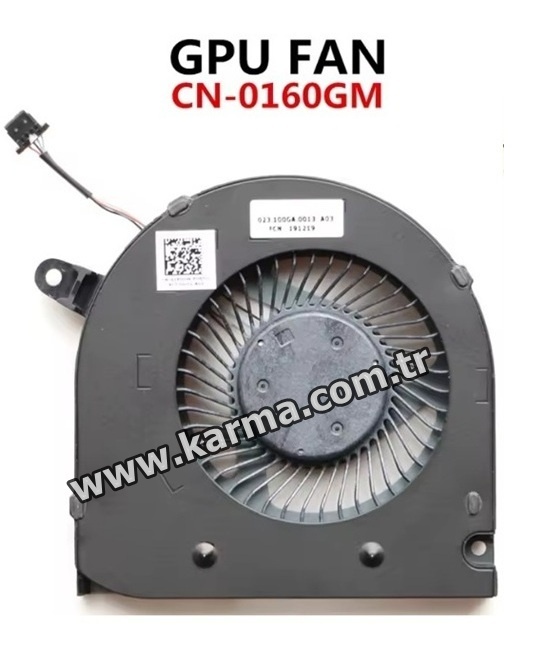 Dell G3 3500 (P89F) CN-0160GM Notebook Gpu, Vga, Ekran kartı Fanı - V2 - Sol / NBFAN290V2