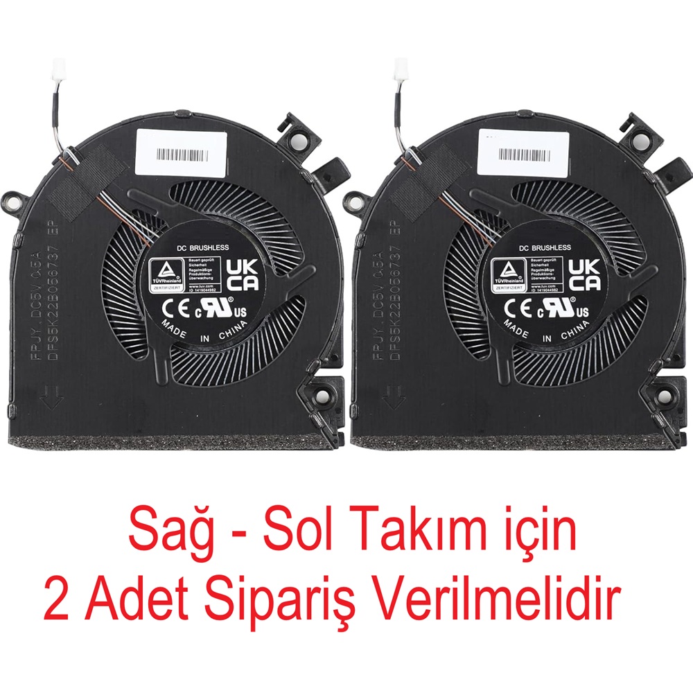 HP Victus 15-FA 15-FB 15T-FA Serisi Notebook Cpu, Gpu Fanı (1 Adet) / FAN777
