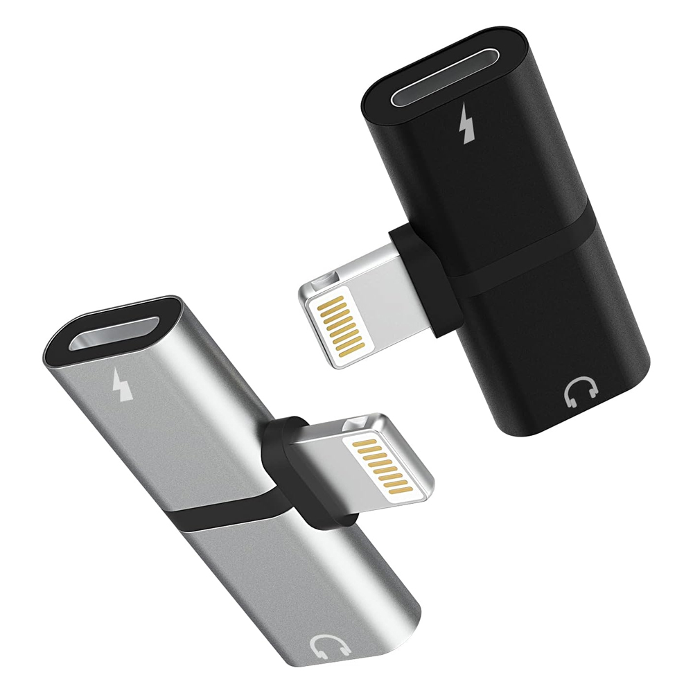 iPhone Lightning to 2 in1 Şarj Kulaklık Çevirici Adaptör Jack 3.5mm Aux Jack - PM-18316, MH030