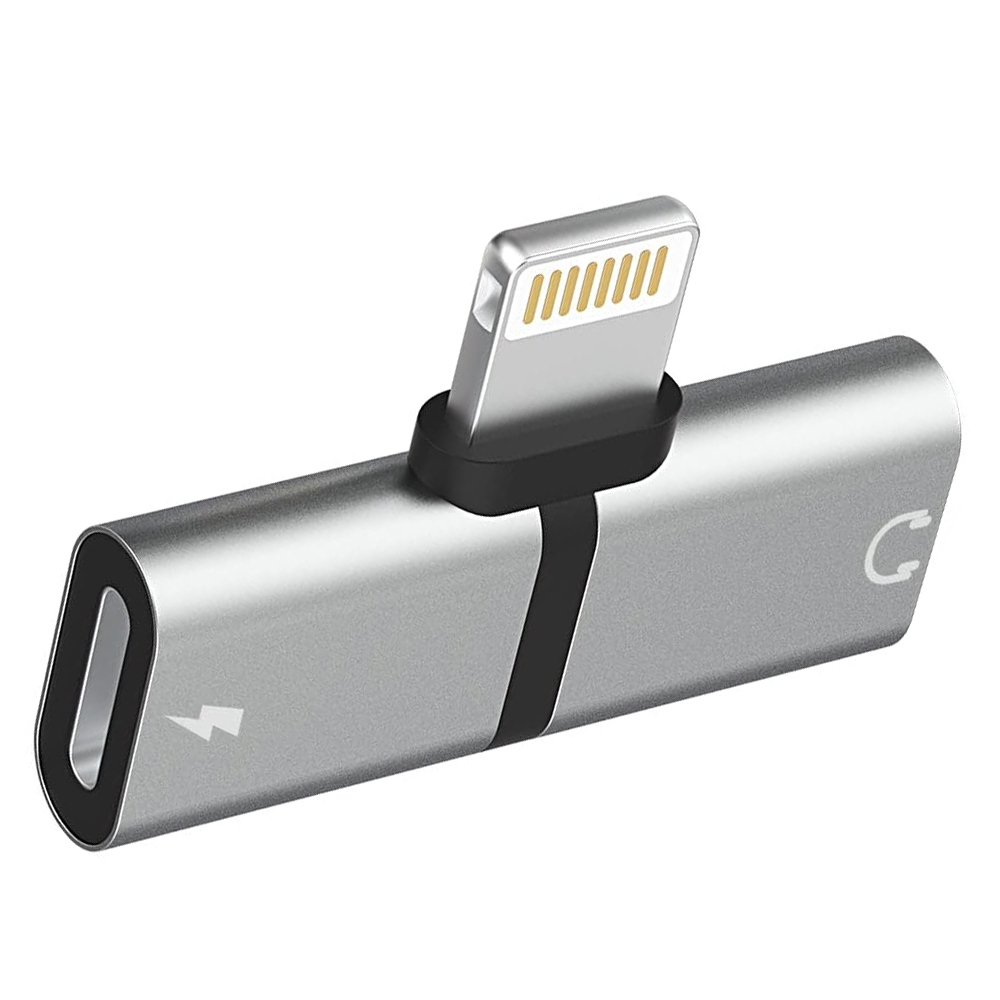 iPhone Lightning to 2 in1 Şarj Kulaklık Çevirici Adaptör Jack 3.5mm Aux Jack - PM-18316, MH030