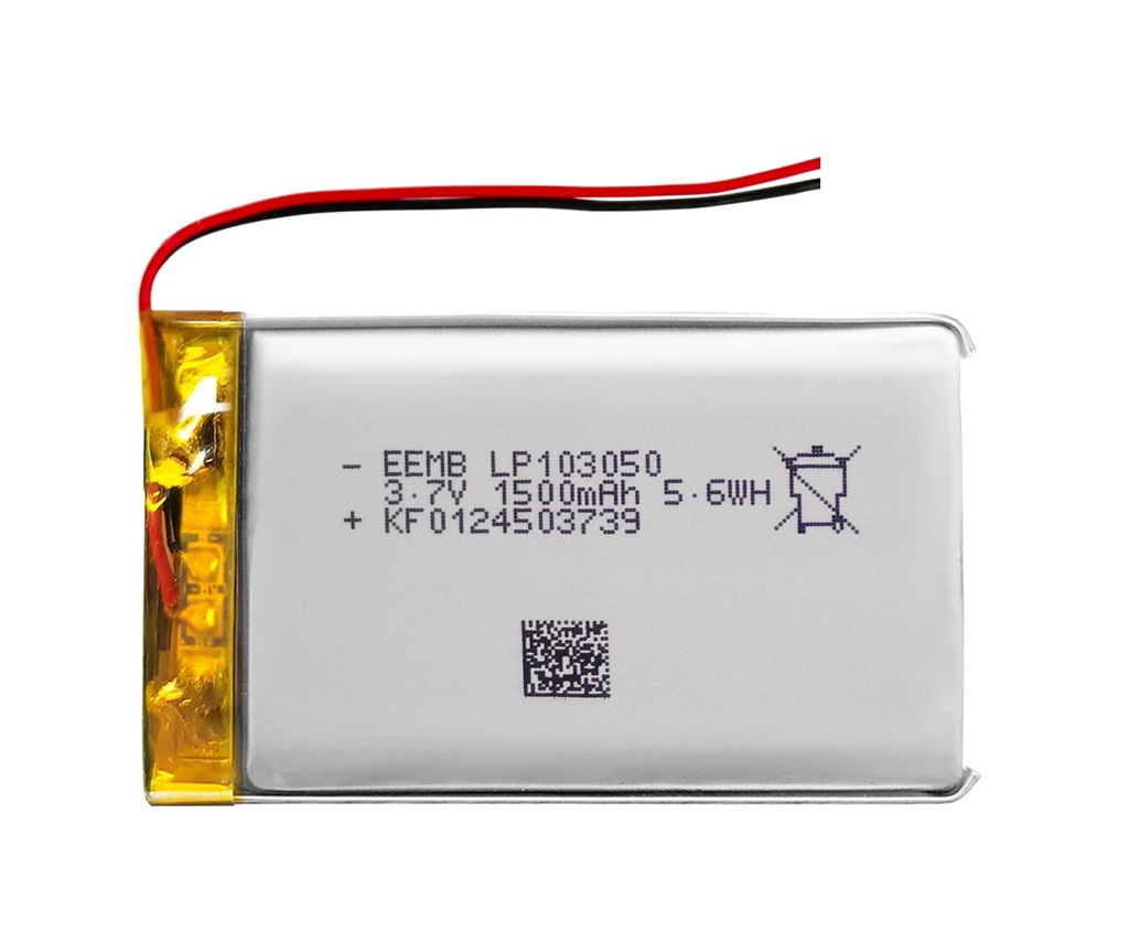 103050 3.7V 1500MAH LITHIUM POLYMER BATTERY (Lityum Polimer Ciklet Pil)