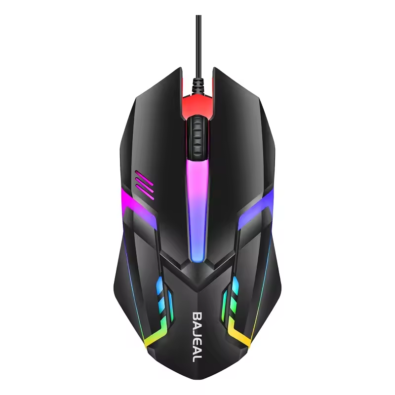 Bajeal D3 Led Mouse 1000 DPI USB Kablolu Optik Gaming PC Bilgisayar, Ofis Oyun Faresi