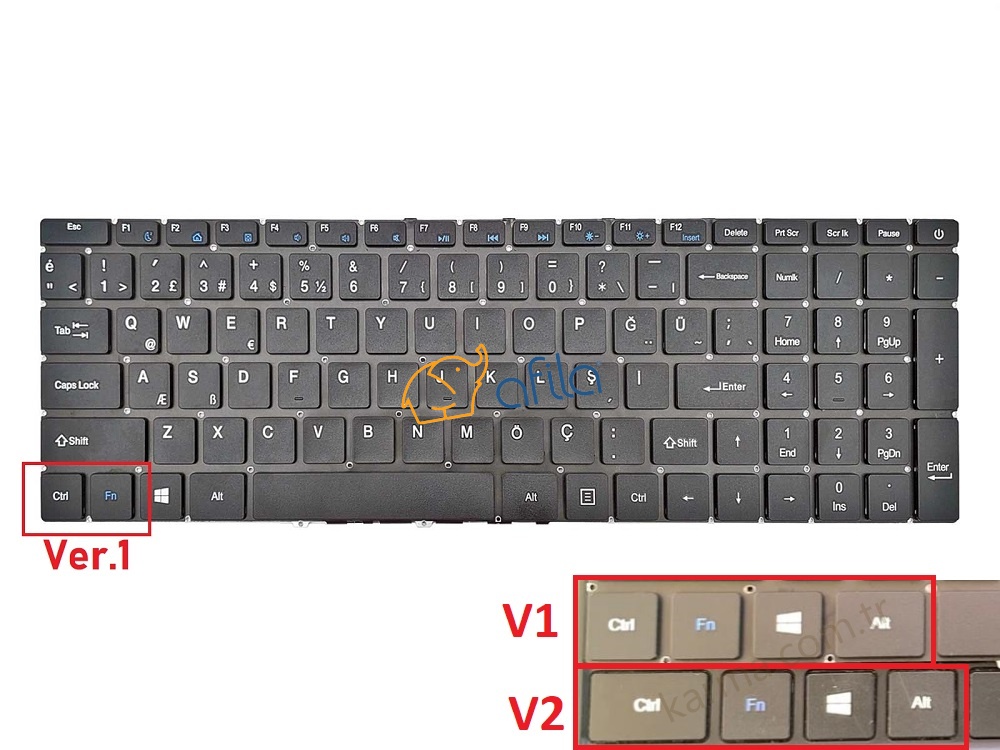 i-Life Zed Air CX3, CX5 Notebook Klavyesi, Laptop Tuş Takımı (Siyah TR) - Ver.2 / KL1074V2