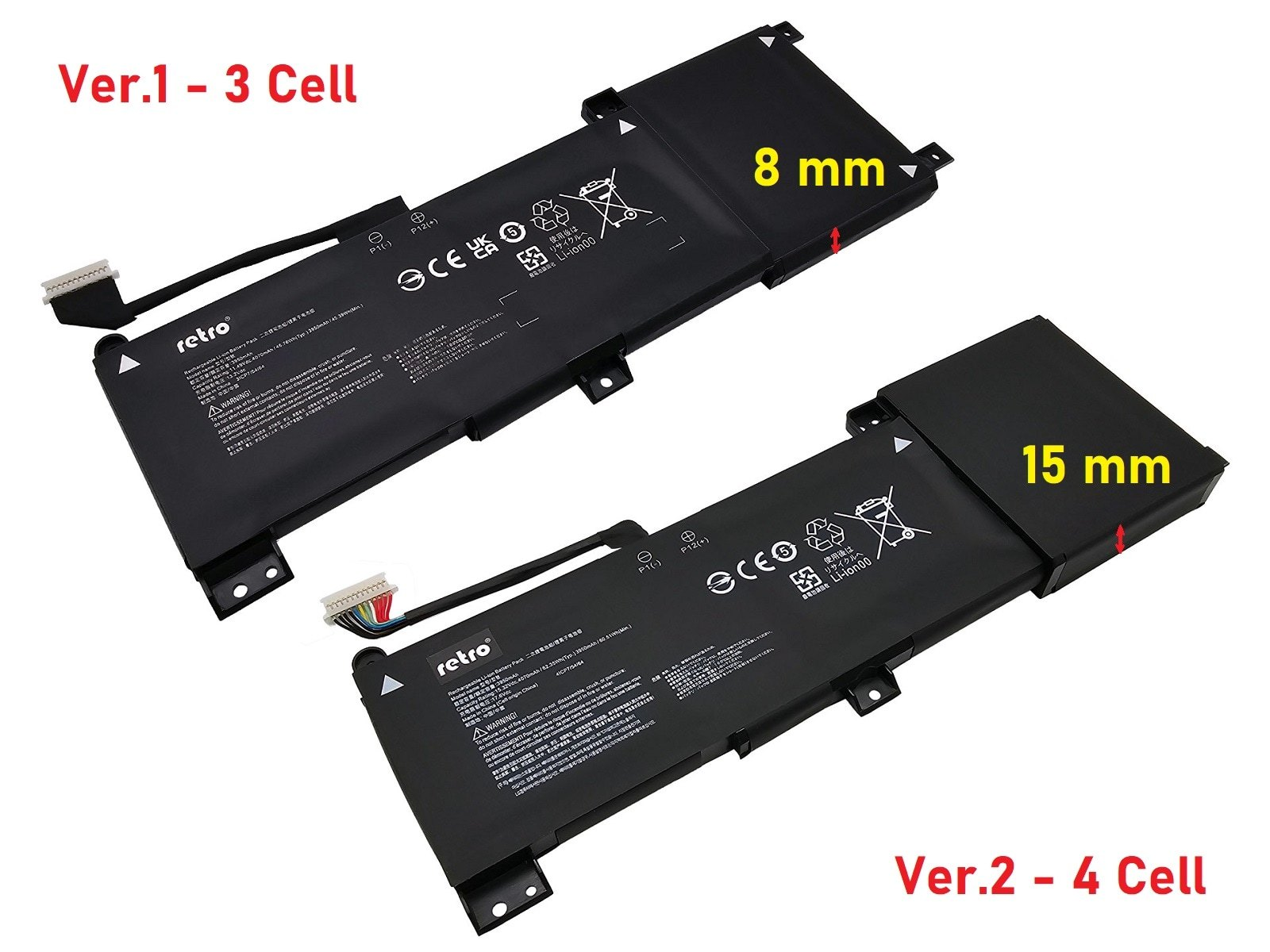 Casper SQU-1723, SQU-1724 Notebook Bataryası, Laptop Pili - V1 - 3 Cell / RQL-005