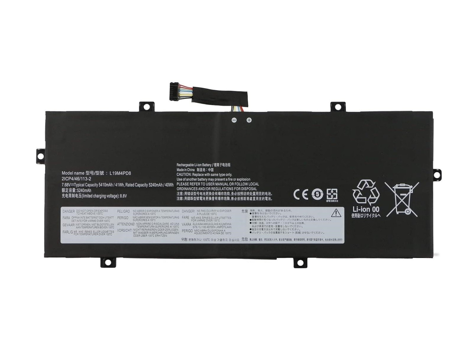 Lenovo Yoga Duet 7-13IML05, L19M4PD8 Notebook Bataryası, Laptop Pili / RLL-206