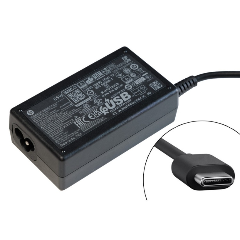 Hp 20V 3.25A 65W (USB-C) Notebook Adaptör Type-C L67440-001BU (Orjinal Hp)