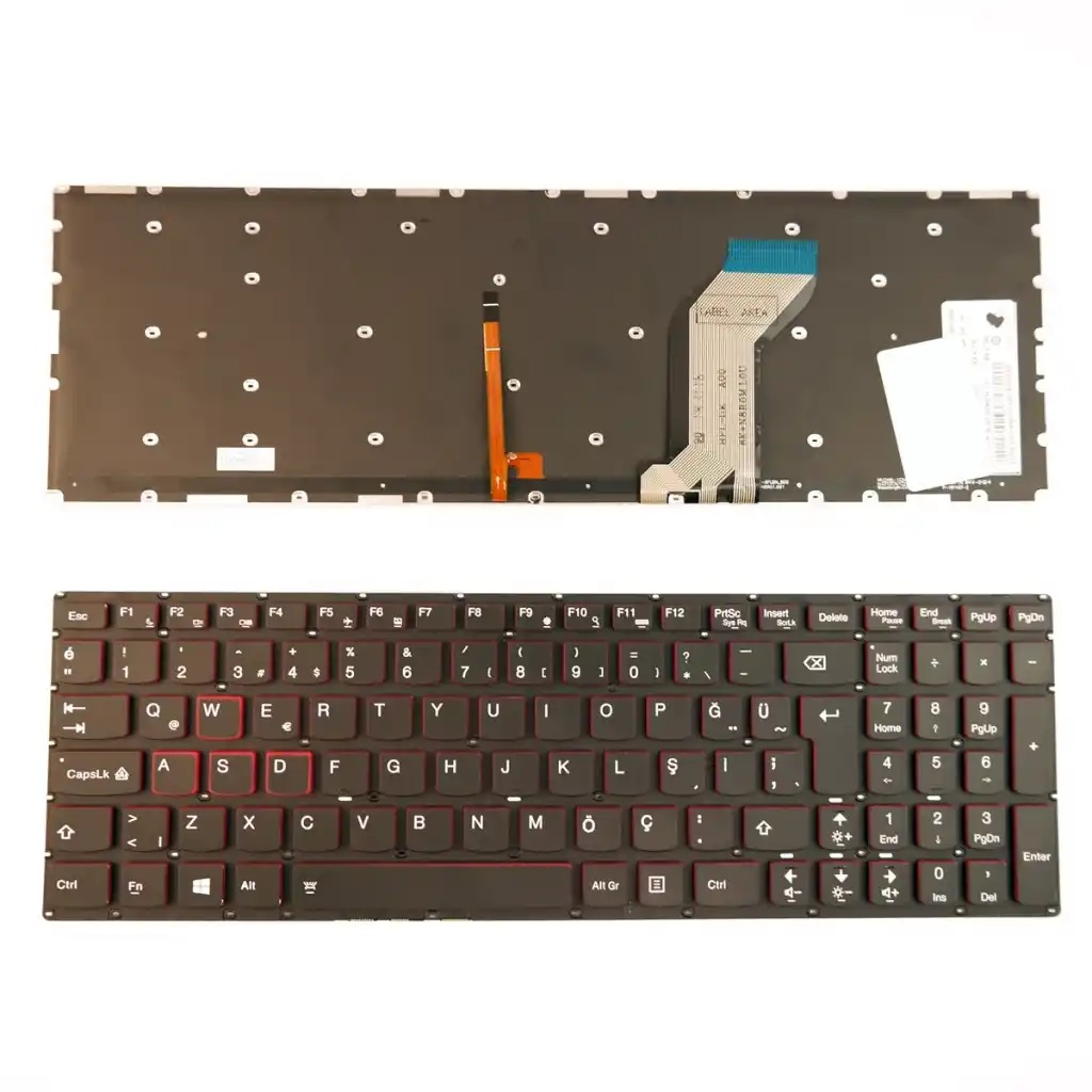 Lenovo ideaPad Y700-15ISK Notebook Klavyesi, Laptop Klavyesi (Siyah TR) Işıklı