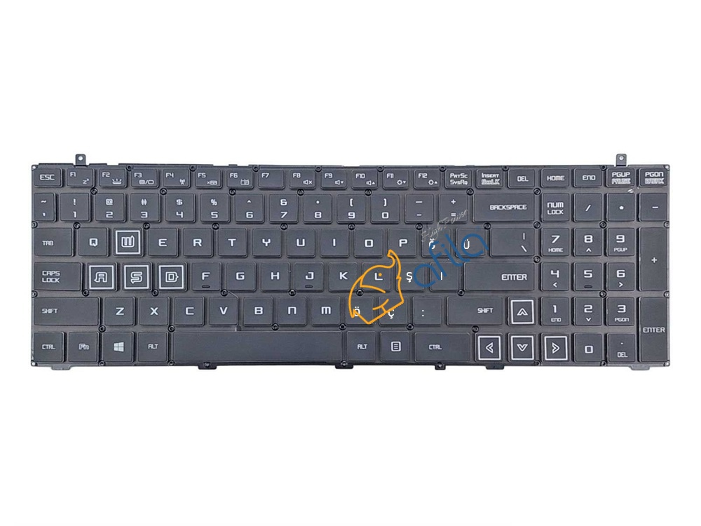 Monster Abra A5 V10.1 Notebook Klavyesi, Tuş Takımı (Siyah TR) - Non-Backlit / KL0270NB