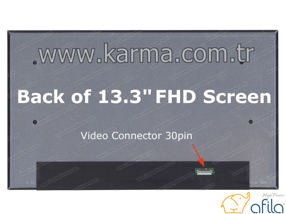 13.3'' inç Narrow 30Pin Slim Led 1920*1080 Vidasız Notebook Lcd Ekran, Panel N133HCE-G52 REV.C1 (Dar Soket)