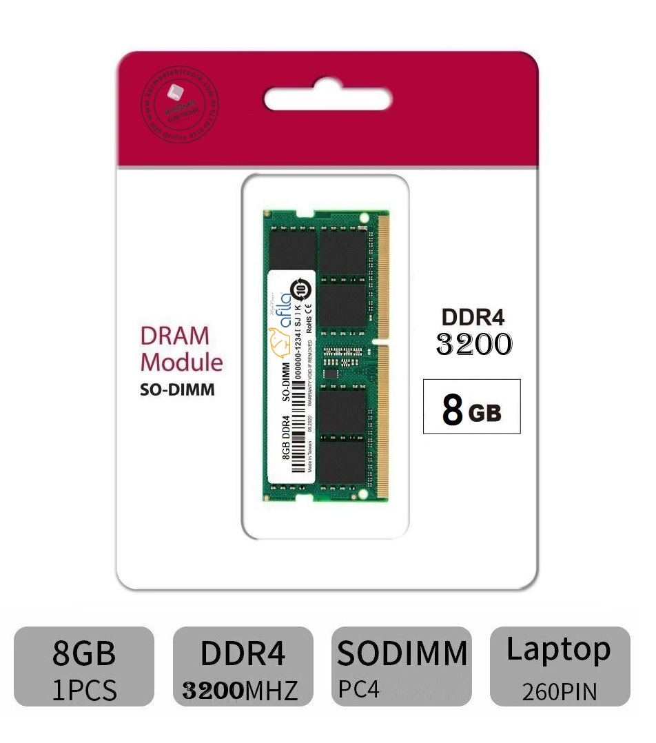NTB 8GB 3200MHz DDR4 Notebook Ram Bellek (Sodim)