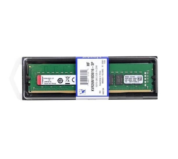 Kingston 16GB DDR4 2666MHz CL19 1.2V (KVR26N19D8/16) Pc Ram Bellek