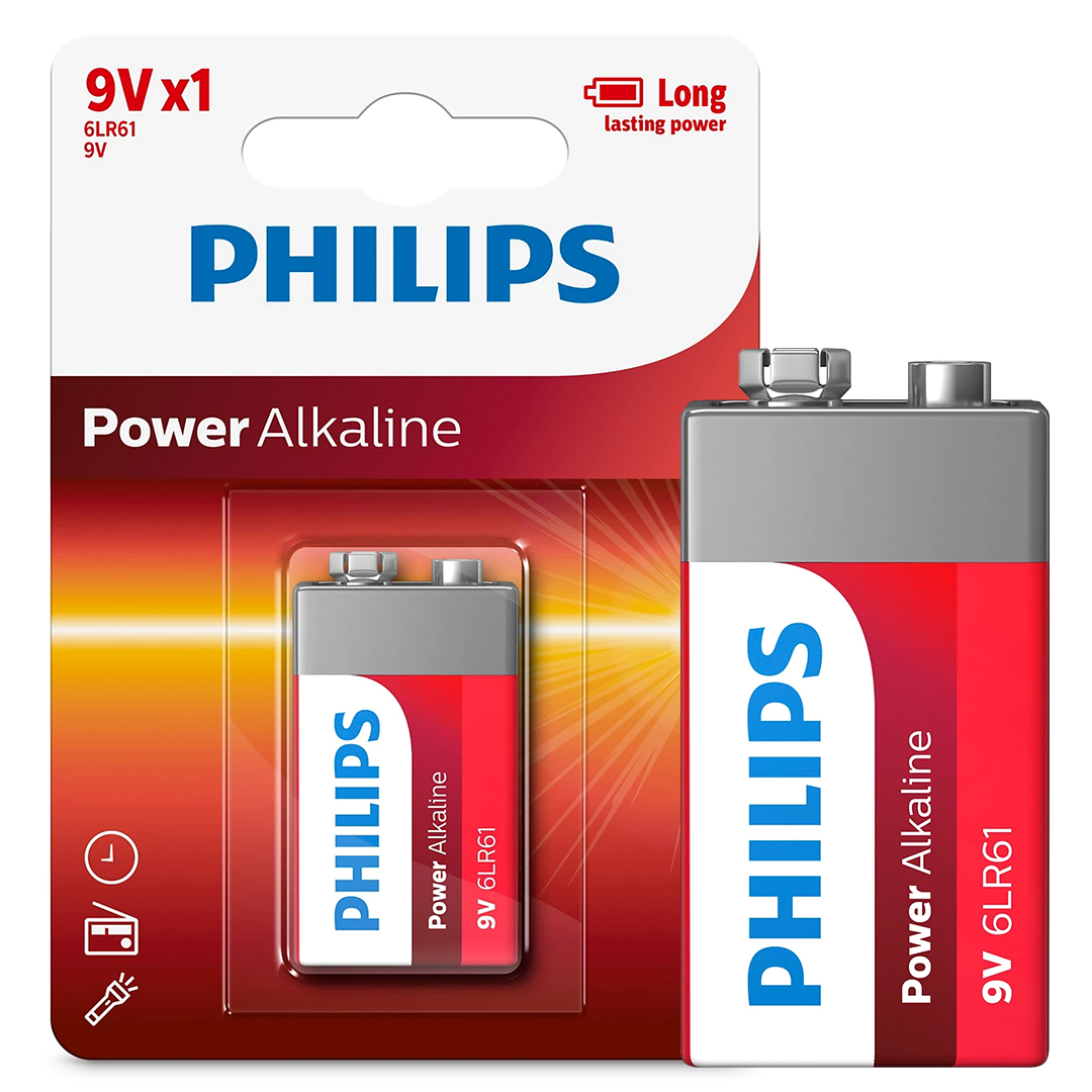 PHILIPS 6LR61-P1B 9 VOLT POWER ALKALİN PİL - TEKLİ (9V Philips)