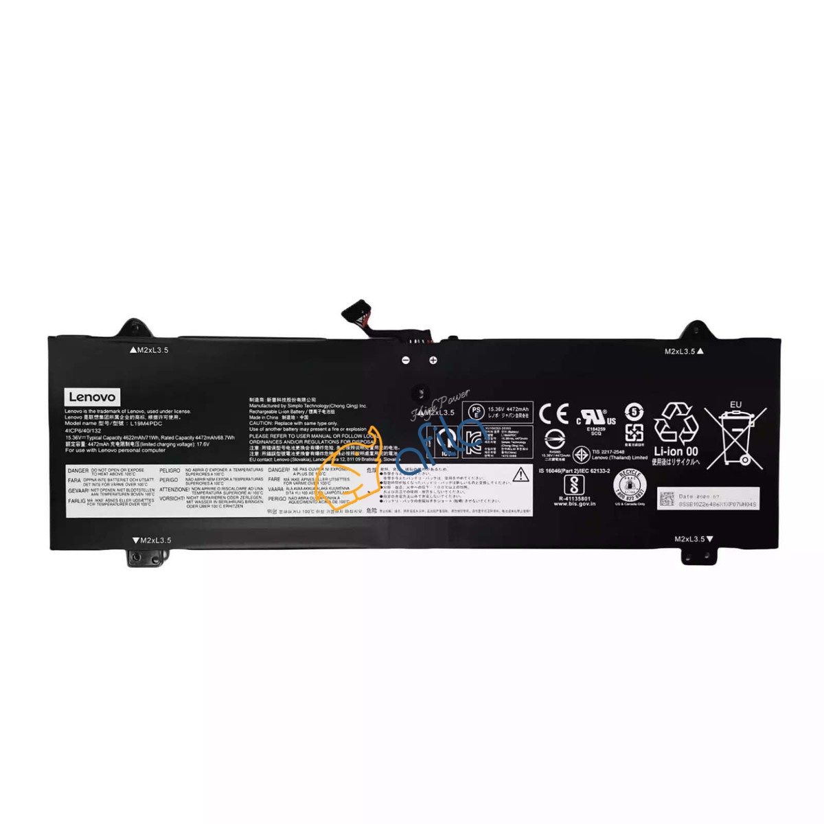 Lenovo L19M4PDC 5B10Z26479 SB10Z26486 Notebook Bataryası, Laptop Pili / Orijinal