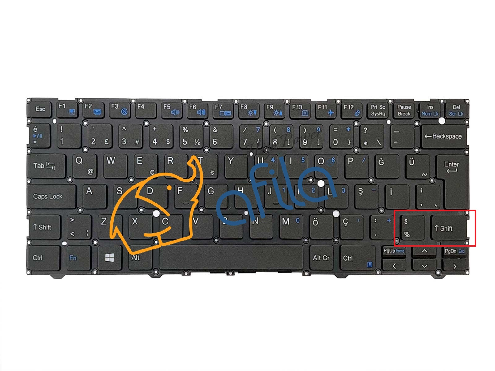 Casper Nirvana X400 Serisi Notebook Klavyesi, Laptop Tuş Takımı (Siyah TR) - Ver.1 / KL1028